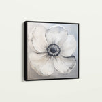 Floral 1322 Canvas Art 16" x 16" / 40 x 40 cm / Black