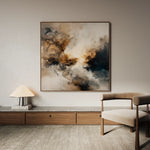 Abstract 1323 Canvas Art 16" x 16" / 40 x 40 cm / Black