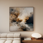 Abstract 1323 Canvas Art 60 x 60 cm / Black