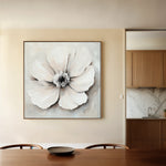 Floral 1323 Canvas Art 16" x 16" / 40 x 40 cm / Black