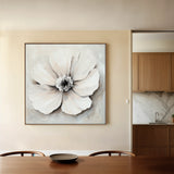 Floral 1323 Canvas Art 16" x 16" / 40 x 40 cm / Black