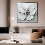 Floral 1323 Canvas Art 16" x 16" / 40 x 40 cm / Black