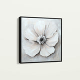 Floral 1323 Canvas Art 16" x 16" / 40 x 40 cm / Black