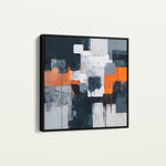 Abstract 1324 Canvas Art 16" x 16" / 40 x 40 cm / Black