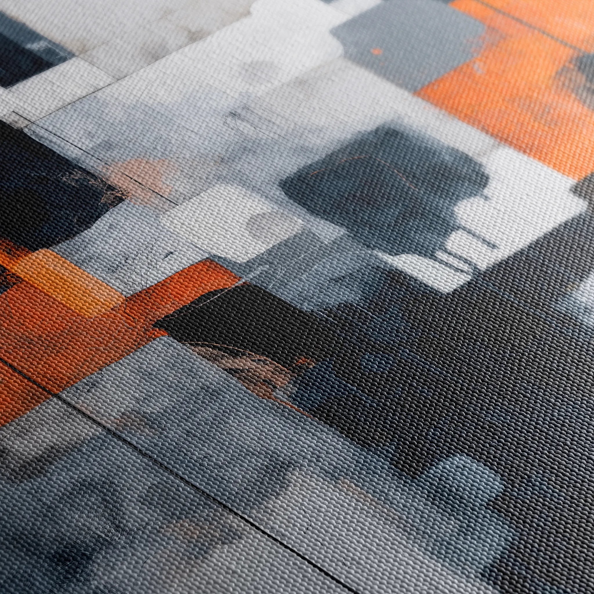 Abstract 1324 Canvas Art 16" x 16" / 40 x 40 cm / Black