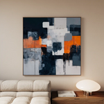 Abstract 1324 Canvas Art 60 x 60 cm / Black