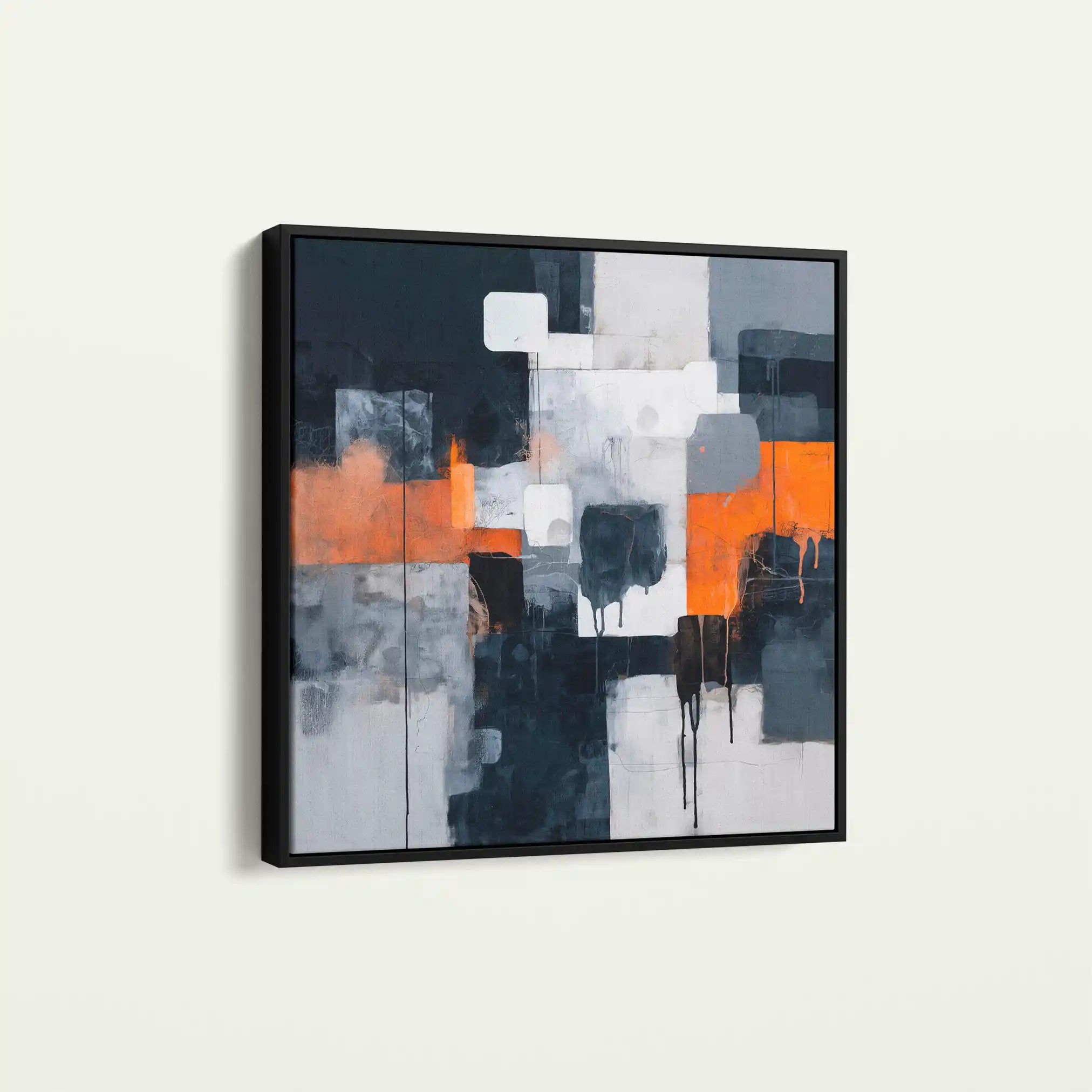 Abstract 1324 Canvas Art 60 x 60 cm / Black