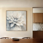 Floral 1324 Canvas Art 16" x 16" / 40 x 40 cm / Black
