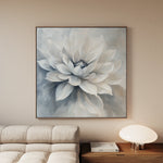 Floral 1324 Canvas Art 16" x 16" / 40 x 40 cm / Black