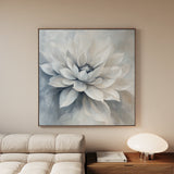 Floral 1324 Canvas Art 16" x 16" / 40 x 40 cm / Black