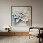 Floral 1324 Canvas Art 16" x 16" / 40 x 40 cm / Black