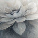 Floral 1324 Canvas Art 16" x 16" / 40 x 40 cm / Black