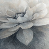 Floral 1324 Canvas Art 16" x 16" / 40 x 40 cm / Black