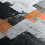 Abstract 1325 Canvas Art 16" x 16" / 40 x 40 cm / Black