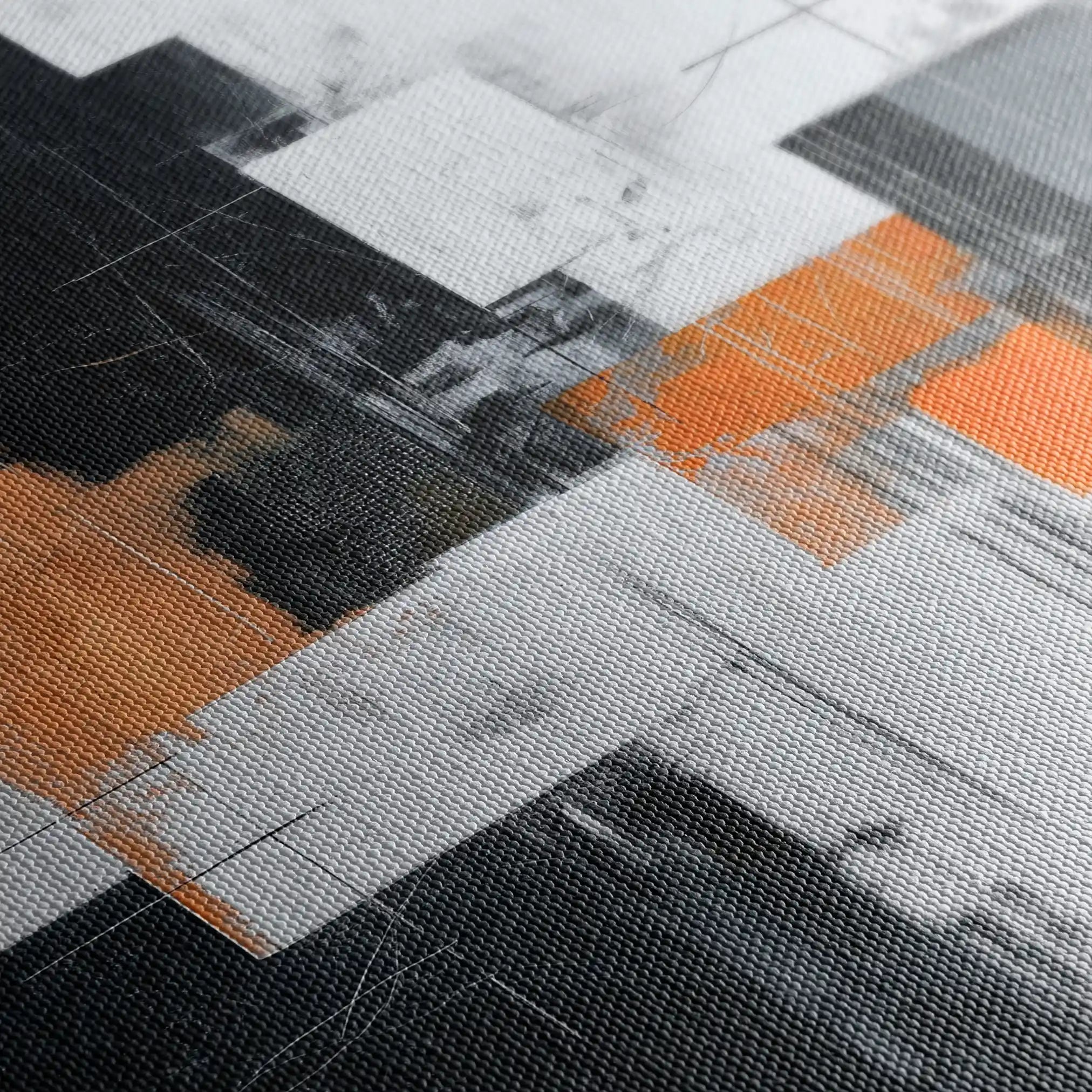 Abstract 1325 Canvas Art 60 x 60 cm / Black