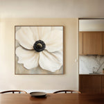 Floral 1325 Canvas Art 16" x 16" / 40 x 40 cm / Black