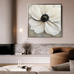 Floral 1325 Canvas Art 16" x 16" / 40 x 40 cm / Black