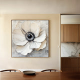 Floral 1326 Canvas Art 16" x 16" / 40 x 40 cm / Black