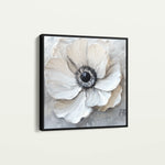 Floral 1326 Canvas Art 16" x 16" / 40 x 40 cm / Black