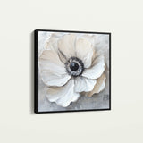 Floral 1326 Canvas Art 16" x 16" / 40 x 40 cm / Black