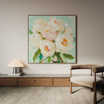 Floral 1327 Canvas Art 16" x 16" / 40 x 40 cm / Black
