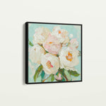Floral 1327 Canvas Art 16" x 16" / 40 x 40 cm / Black