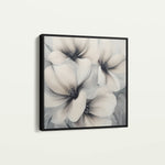 Floral 1328 Canvas Art 16" x 16" / 40 x 40 cm / Black