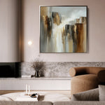 Abstract 1329 Canvas Art 16" x 16" / 40 x 40 cm / Black