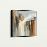 Abstract 1329 Canvas Art 16" x 16" / 40 x 40 cm / Black