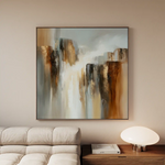 Abstract 1329 Canvas Art 60 x 60 cm / Black