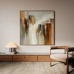 Abstract 1329 Canvas Art 60 x 60 cm / Black