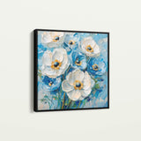 Floral 1329 Canvas Art 16" x 16" / 40 x 40 cm / Black