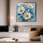 Floral 1329 Canvas Art 60 x 60 cm / Black