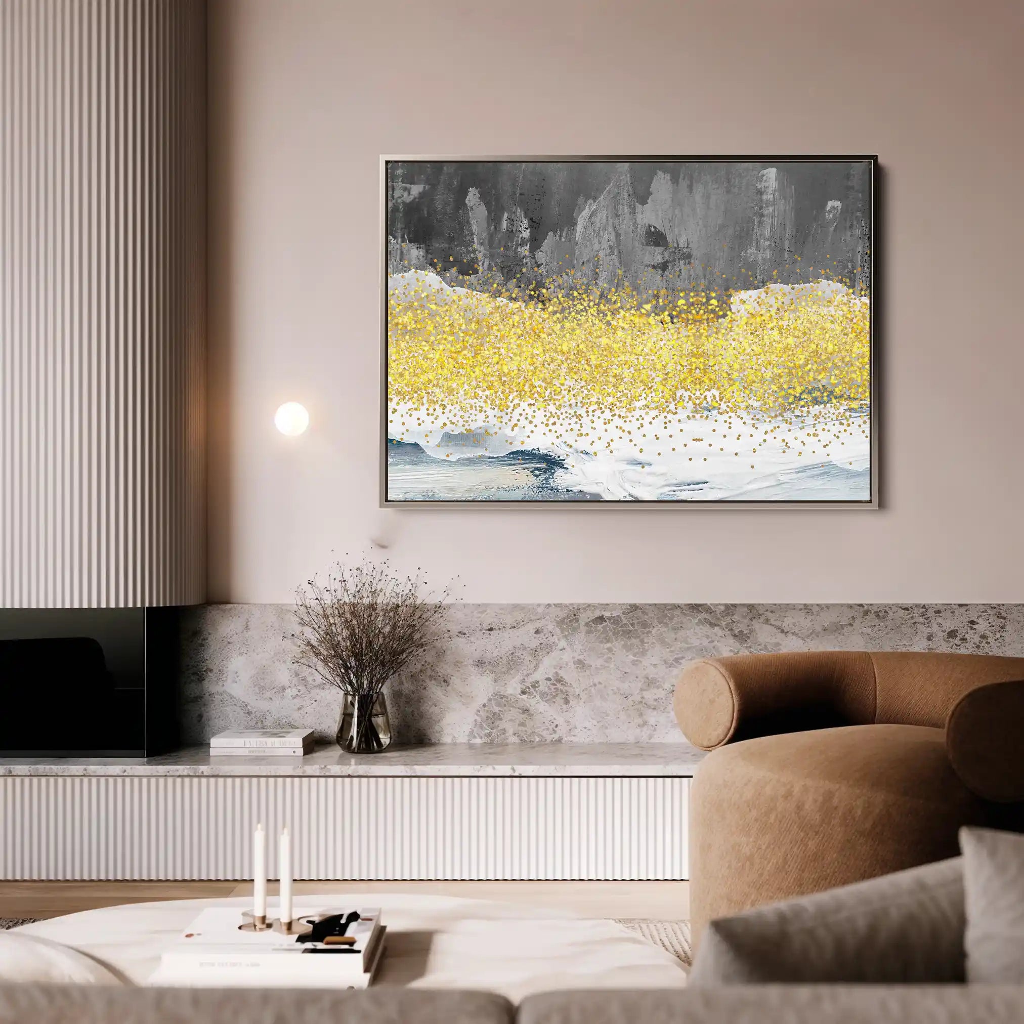 Abstract 133 Canvas Art 60 x 40 cm / Black