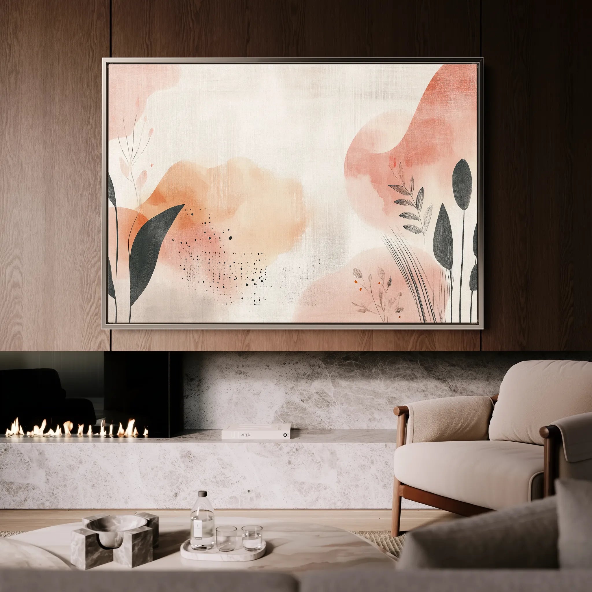 Boho 133 Canvas Art 18" x 24" / 45 x 60 cm / Black