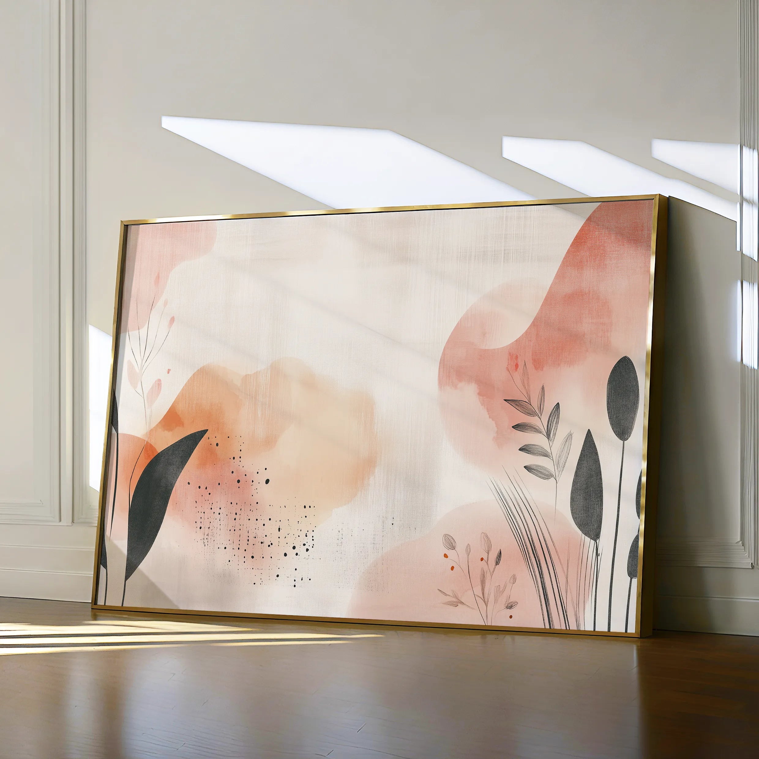Boho 133 Canvas Art 18" x 24" / 45 x 60 cm / Black