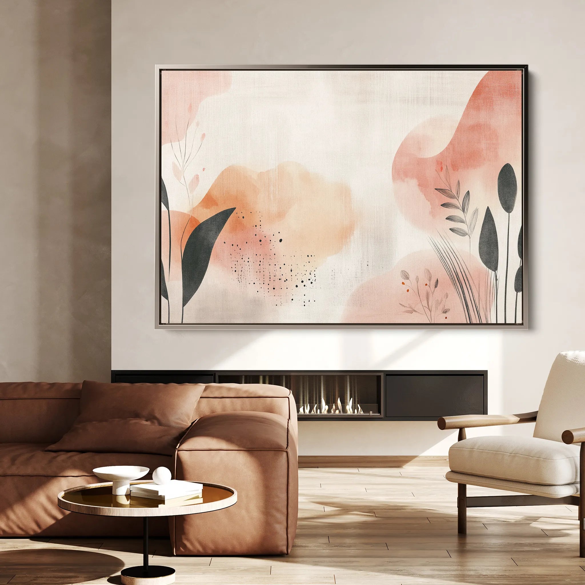 Boho 133 Canvas Art 18" x 24" / 45 x 60 cm / Black