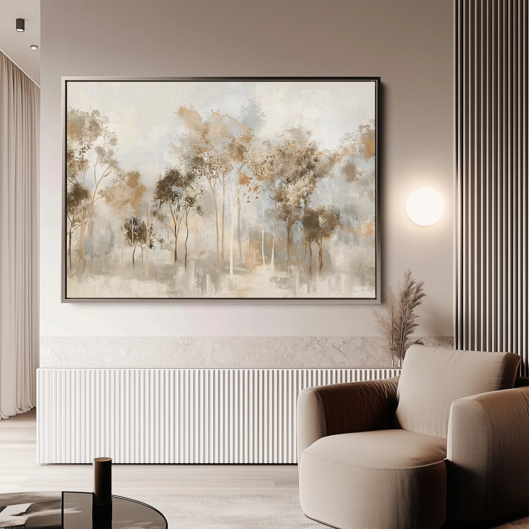 Floral 133 Canvas Art 18" x 24" / 45 x 60 cm / Black