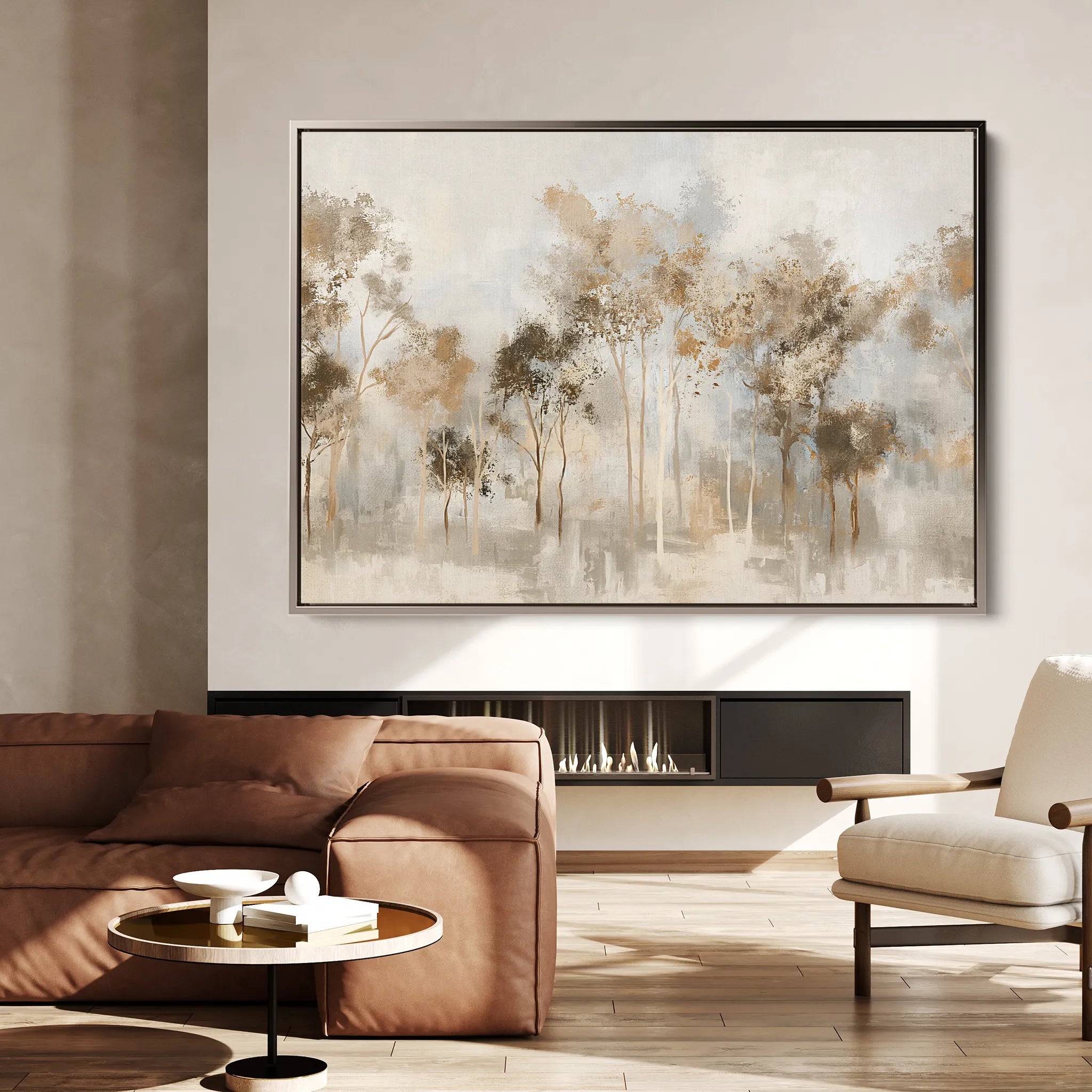 Floral 133 Canvas Art 18" x 24" / 45 x 60 cm / Black