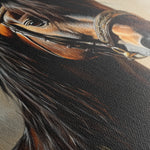 Horses 133 Canvas Art 18" x 24" / 45 x 60 cm / Black