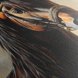 Horses 133 Canvas Art 18" x 24" / 45 x 60 cm / Black