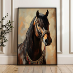 Horses 133 Canvas Art 60 x 40 cm / Black