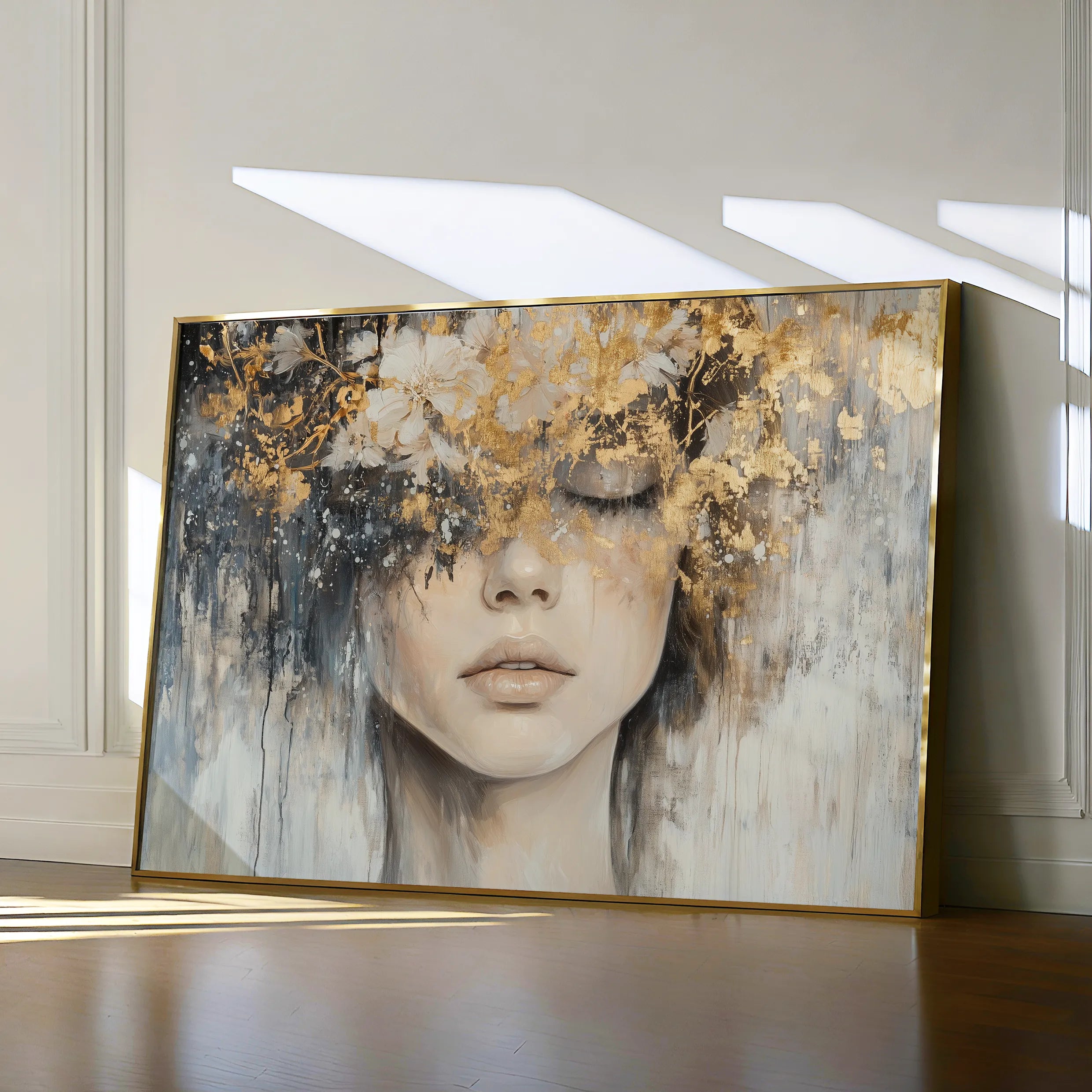 Portrait 133 Canvas Art 18" x 24" / 45 x 60 cm / Black
