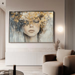 Portrait 133 Canvas Art 18" x 24" / 45 x 60 cm / Black