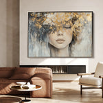 Portrait 133 Canvas Art 18" x 24" / 45 x 60 cm / Black