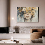 Portrait 133 Canvas Art 18" x 24" / 45 x 60 cm / Black