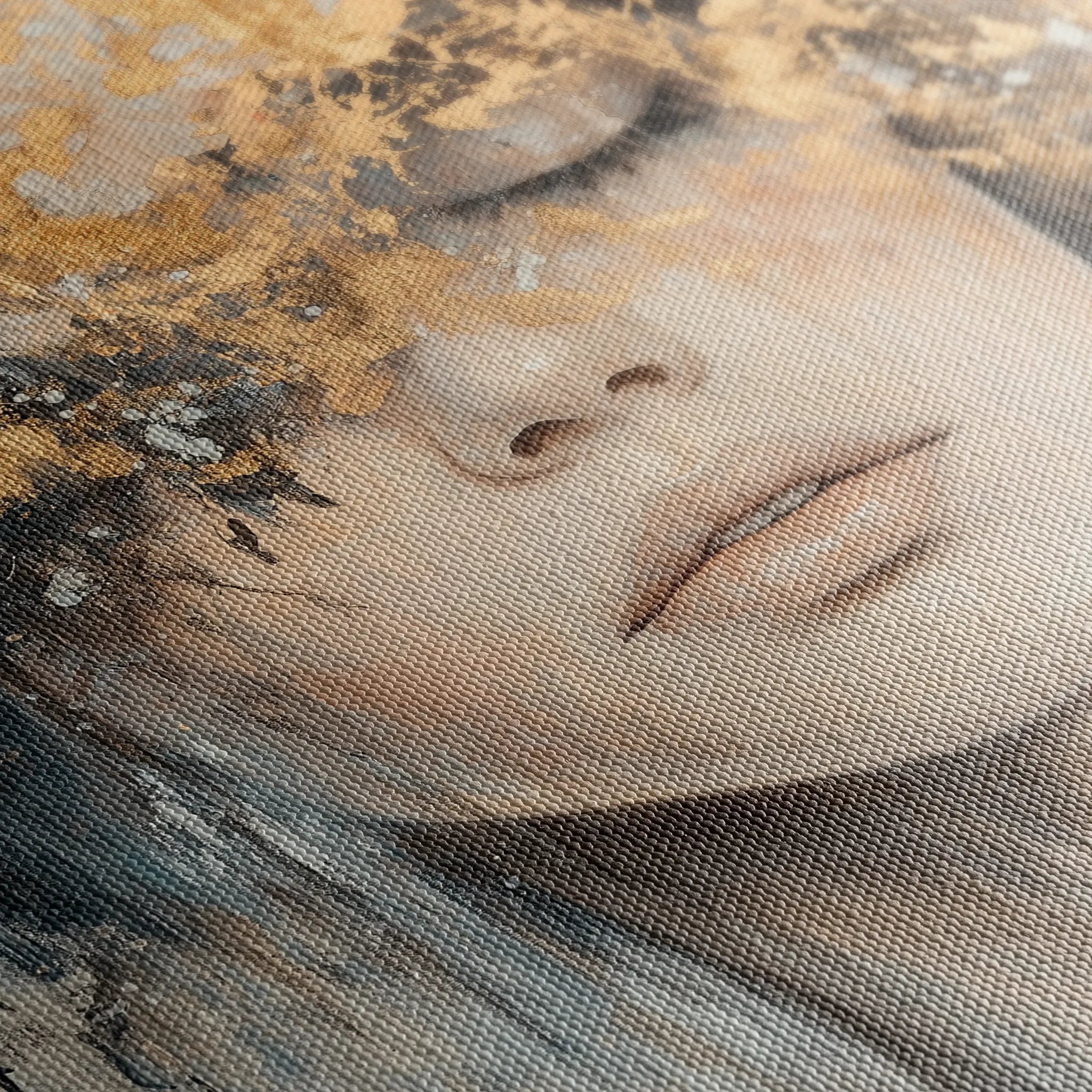 Portrait 133 Canvas Art 18" x 24" / 45 x 60 cm / Black