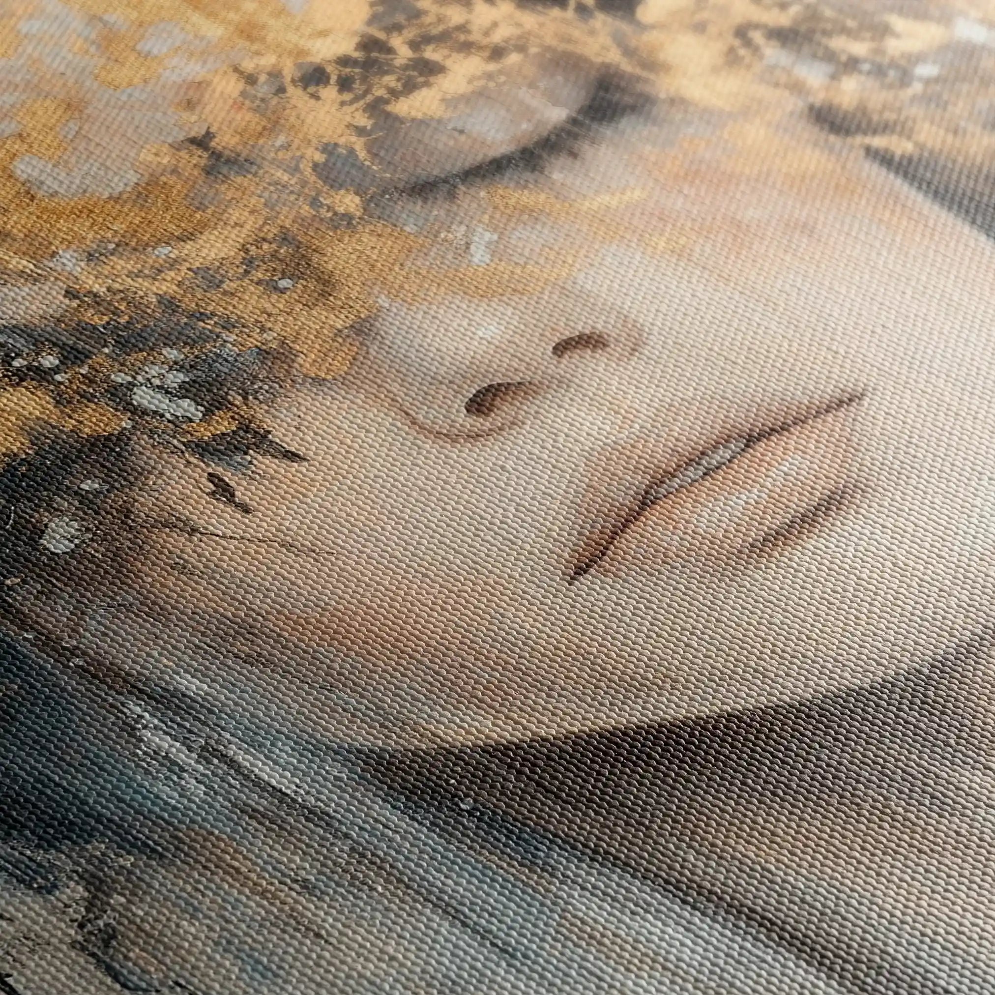 Portrait 133 Canvas Art 60 x 40 cm / Black
