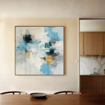 Abstract 1330 Canvas Art 16" x 16" / 40 x 40 cm / Black