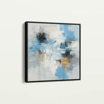 Abstract 1330 Canvas Art 16" x 16" / 40 x 40 cm / Black